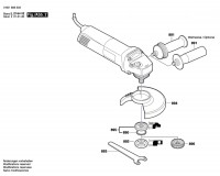 Bosch 0 601 806 574 Gws 14-150C Angle Grinder 230 V / Eu Spare Parts